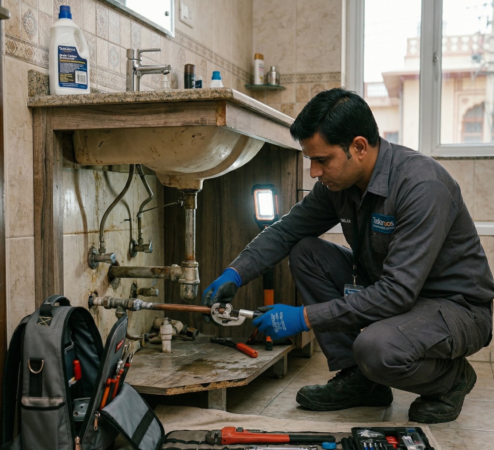 Sink and pipe repair